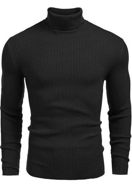 Erkek Boğazlı Slim Fit Triko Kazak – Basic Esnek Kışlık Model fiyatları