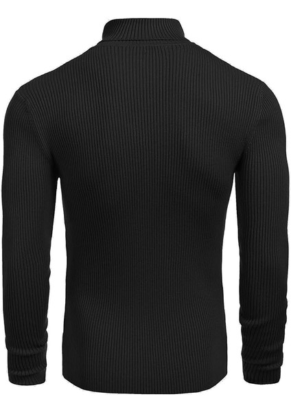 Erkek Boğazlı Slim Fit Triko Kazak – Basic Esnek Kışlık Model modelleri