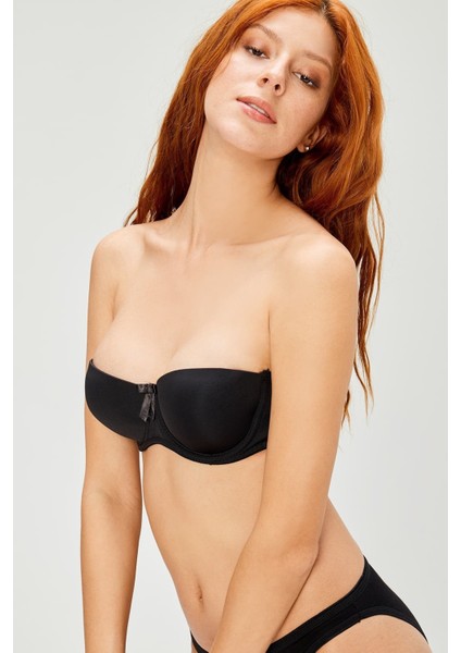 Destekli Ince Askılı Dikişsiz Mikrofiber Sütyen