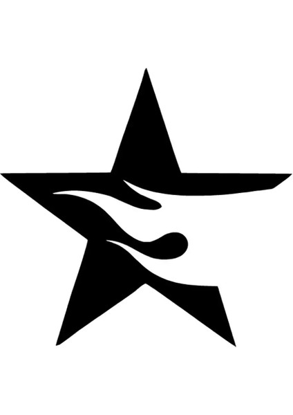 Alevli Yıldız Sticker 20 x 18 cm