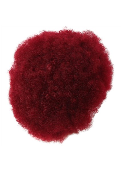 Afrika Afro Burgundy Peruk Kıvırcık Peruk Brezilya Saçları Kısa Şık Peruk Afrika Kızlar Için (Yurt Dışından)
