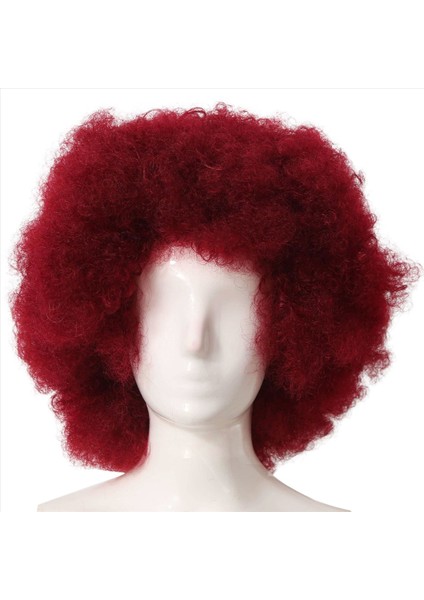 Afrika Afro Burgundy Peruk Kıvırcık Peruk Brezilya Saçları Kısa Şık Peruk Afrika Kızlar Için (Yurt Dışından) fiyatları