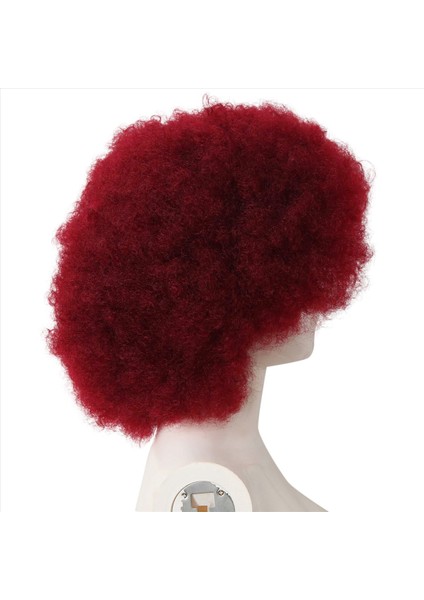 Afrika Afro Burgundy Peruk Kıvırcık Peruk Brezilya Saçları Kısa Şık Peruk Afrika Kızlar Için (Yurt Dışından) indirimleri