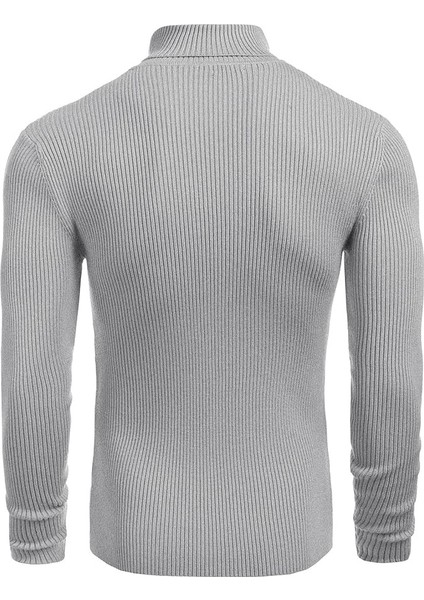 Erkek Boğazlı Slim Fit Triko Kazak – Basic Esnek Kışlık Model modelleri