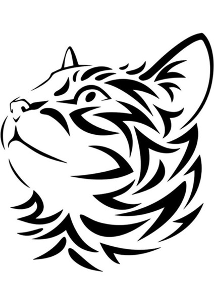 Hırçın Kedi Sticker 20 x 22 cm