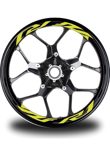 Yamaha Racıng Team Yazılı Neon Sarı Arka Maşa Sticker Etiket Mode