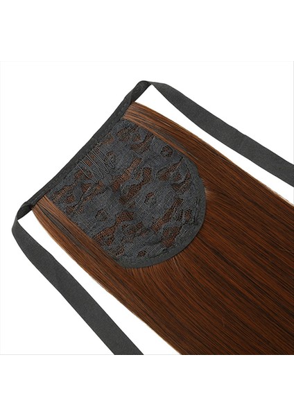 58CM Kadınlar Uzun Kıvırcık Saç Tie Wig Pony Kuyruğu Armut Çiçeği Stili Büyük Dalgalı Peruk Gerçekçi Uzun Kıvırcık Saç Alacak Kuyruğu B (Yurt Dışından) indirimleri