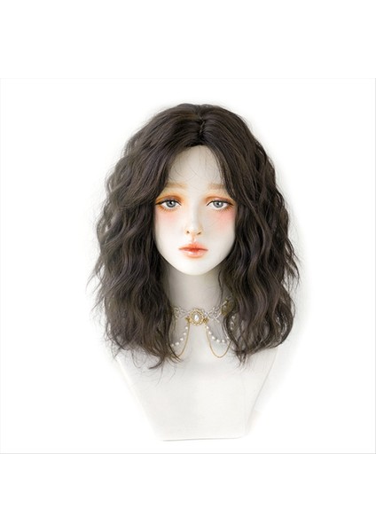 Wıg Bobo Bobo Wıg Kuru Kuru Sürümünü Doğal Görünümlü Kısa Bob Peruk Günlük Kore Sürümleri Için Kısa Kıvırcık Peruk (Yurt Dışından)