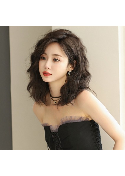 Wıg Bobo Bobo Wıg Kuru Kuru Sürümünü Doğal Görünümlü Kısa Bob Peruk Günlük Kore Sürümleri Için Kısa Kıvırcık Peruk (Yurt Dışından) modelleri