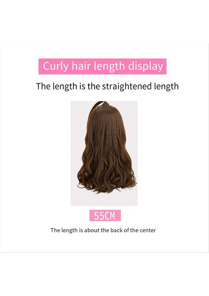 55CM Kalınlaşmış Üç Parçalı Peruk Seti Büyük Dalgalı Uzun Kıvırcık Peruk Sıcaklıklı Saç Teli Peruk Doğal Siyah Uzun Dalgalı Rulo (Yurt Dışından) indirimleri