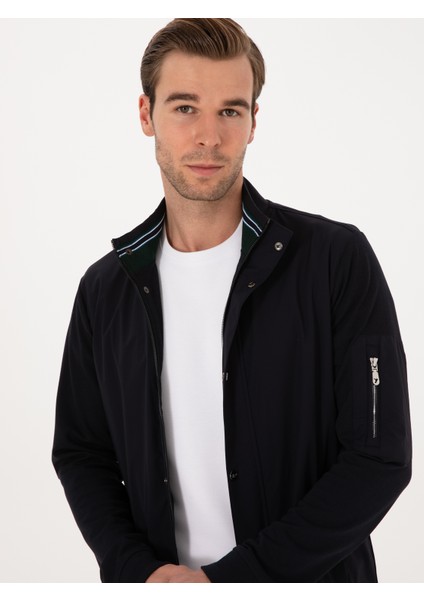 Erkek Lacivert Regular Fit Tam Fermuarlı Sweatshirt 50314477-VR033 fiyatları