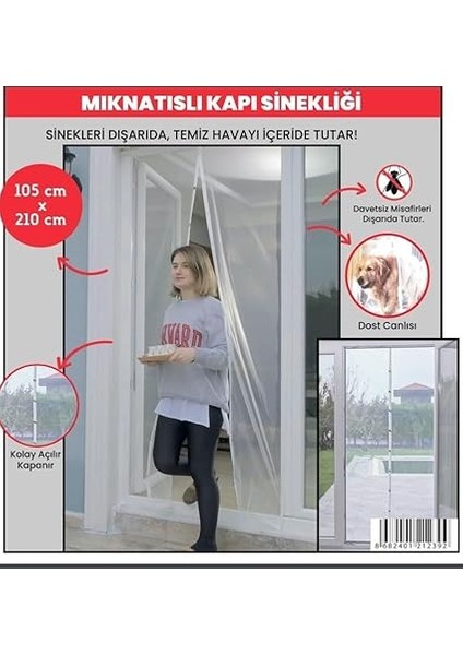Luas Mıknatıslı Kapı Sinekliği, Sinek Böcek Tutucu, Beyaz Tül Sineklik, Sivrisinek Ağı, Balkon Kapısı, Sürgülü Kapı, Teras Kapısı Için Mıknatıslı Perde 105 cm fırsatları