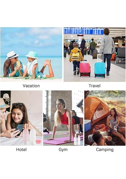 13 Parça Seyahat Şişe Seti – Parfüm, Şampuan, Krem, Losyon Için Uçak Uyumlu Taşınabilir Kaplar – Fermuarlı Pvc Çantalı & Hunili Spatulalı Valiz Düzenleyici Seyahat Şişesi Kiti modelleri