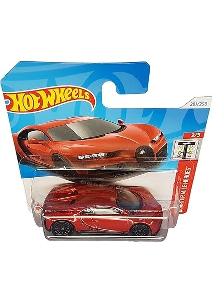 Wheels '16 Bugatti Chiron Quarter Miles Heroes 2/5 (201/250) HTB88 Kırmızı 2024 + Koruyucu Kısa Kart Frikimonkey fiyatları