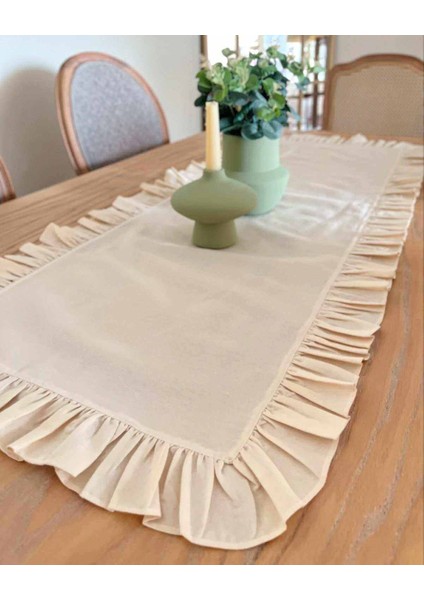 Fırfırlı Keten Runner