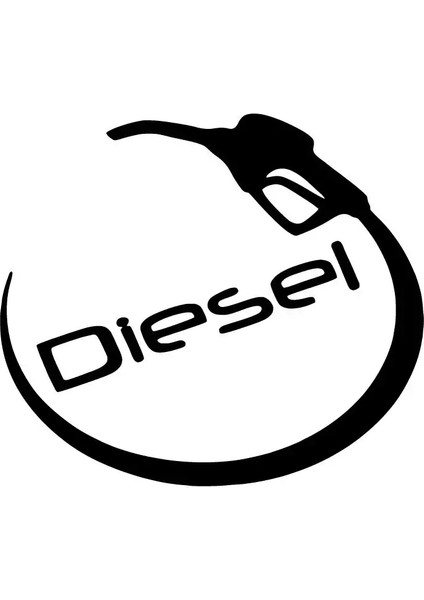 Diesel Oto Özel Yeni Sticker Siyah 30 x 27 cm