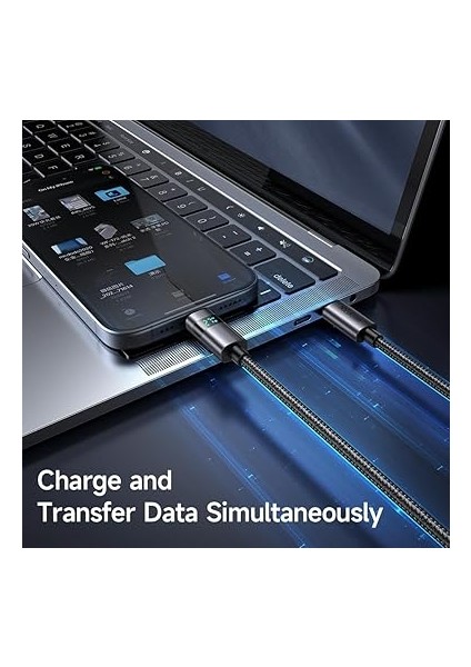 CA-5610 Usb-C To Usb-C 100W Kablo Yatay LED Ekranli Siyah fırsatları