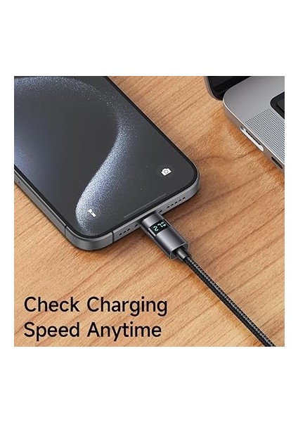 CA-5610 Usb-C To Usb-C 100W Kablo Yatay LED Ekranli Siyah indirimleri