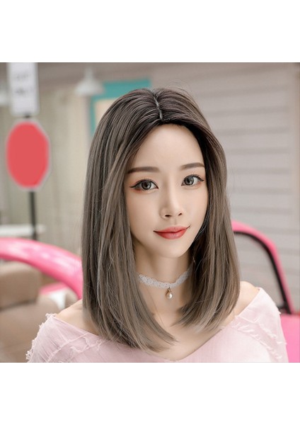 Wıg Bob Bobo Wıg Kadınlar Için Doğal Görünümlü Kısa Bob Peruk Günlük Kore Için Kısa Düz Peruk Kahve (Yurt Dışından) fiyatları