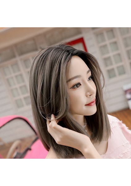 Wıg Bob Bobo Wıg Kadınlar Için Doğal Görünümlü Kısa Bob Peruk Günlük Kore Için Kısa Düz Peruk Kahve (Yurt Dışından) indirimleri