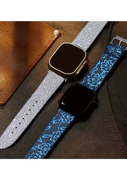 Apple Watch 42MM Creeper Desenli Kordon - PEMBE-(5796) - X629I259-R82629 modelleri