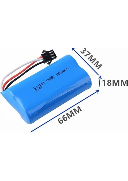 7.4V 18650 Lion SM3P Oyuncak Bataryası Siyah Soket 3 Kablolu fiyatları