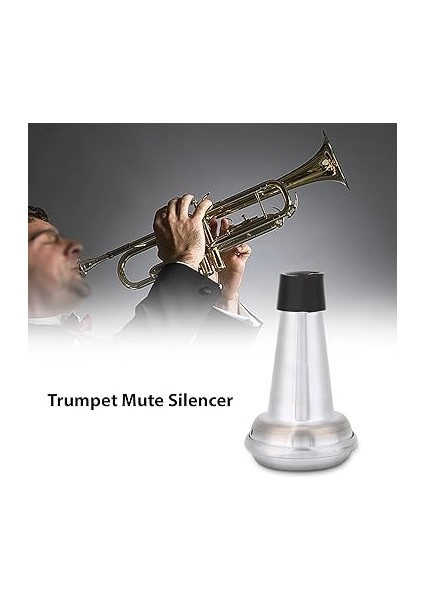 Sessiz Susturucu Trompet Gürültü Azaltıcı Için Alüminyum Alaşımlı Sessiz Rahatsızlık Önleyici Kauçuk Kenarlı Zayıf Ses Sönümleyici (%80 -%90 Gürültü Azaltma) fırsatları