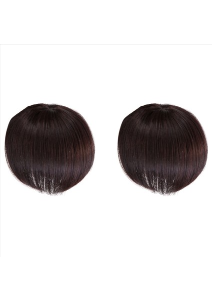 2x Insan Saçı Topper Peruk Patlamalı Beyaz Saç Saç Parçasını Örtmek Için Başın Üstündeki Saç Miktarını Artırın (Yurt Dışından)