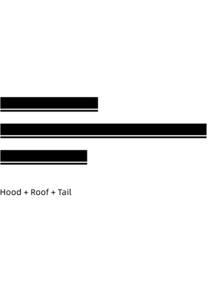 Ön Kaput, Tavan ve Bagaj Iki Şerit Çizgi Sticker Etiket Modeli modelleri