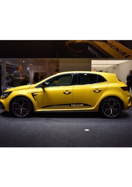 Renault Megane Yazılı Üç Çizgi Yan Kapı Sticker Etiket Modeli fiyatları