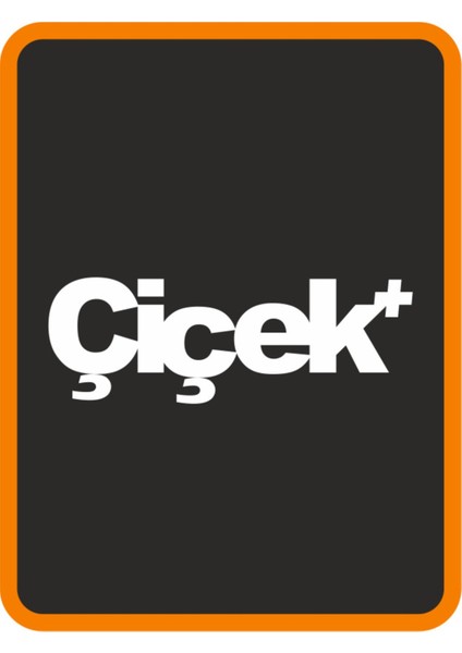 Çiçek Oto Özel Yeni Sticker Beyaz 14*5 cm