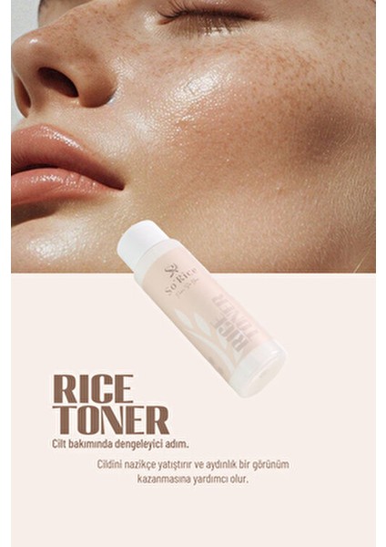 Pirinç Özlü Yüz Toniği Aydınlatıcı Etki Tüm Cilt Tipleri İçin 200 ml Vegan İçerik