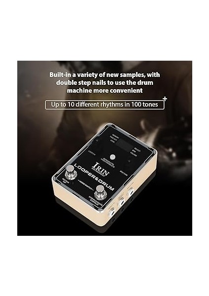 Looper Pedalı Davul Makinesi Gitar Efekt Pedalları 44.1KHZ/24BIT 160 Dakika Kayıt Süresi 100 Davul Makinesi Ritimleri Çift Kademeli Çiviler Looper Pedalı Kulaklık Jakı modelleri