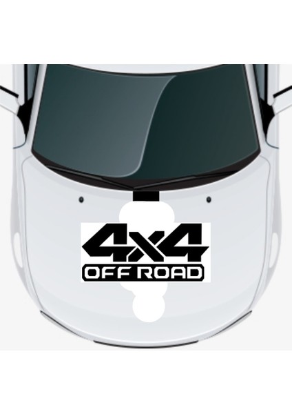 Off Road 4x4 Oto Kaput Sticker 40 x 16 cm