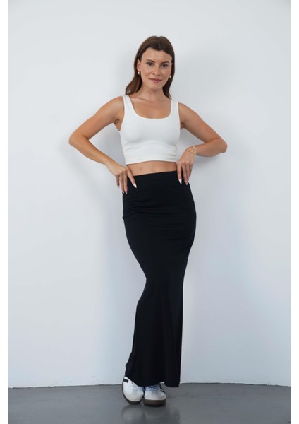 Nora Kadın Maxi Boy Astarlı Viskon Etek-Siyah fiyatları