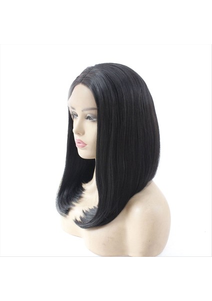 12 Inç Ön Dantel Peruk Kapanma Peruklar Şık Bob-Insan Saç Perukları Kadınlar Için Düz Remy-Brezilya Saç Perukları (Yurt Dışından) fırsatları