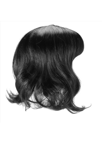 Patlamalı Kısa Bob Peruk Omuz Uzunluğu Kadınlar Için Bob Wavy Peruk Kadınlar Için Kısa Kıvırcık Peruk (Siyah Beyaz) (Yurt Dışından) modelleri