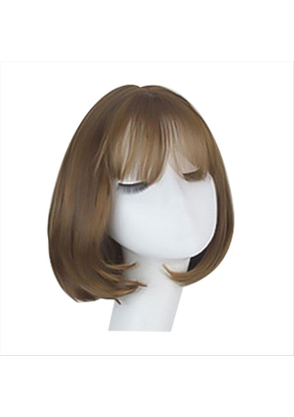 Wıg Bobo Bobo Wıg Kadınlar Için Patlama Doğal Görünümlü Kısa Bob Peruk Günlük Kore Için Kısa Peruk Aydınlık Kahverengi (Yurt Dışından)