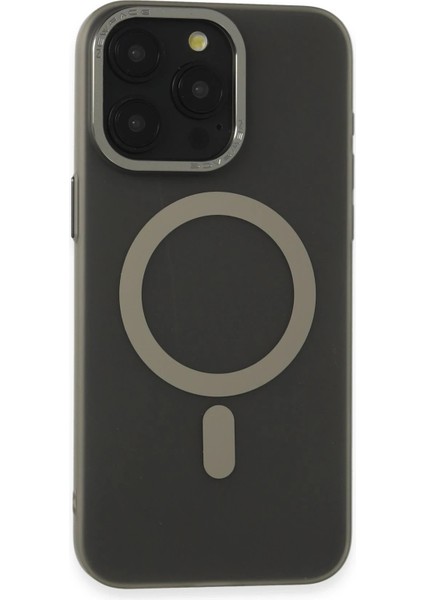 iPhone 15 Pro Kılıf Lodos Magneticsafe Mat Kapak - Titan GRI-(5796) - X976I494-R75976
