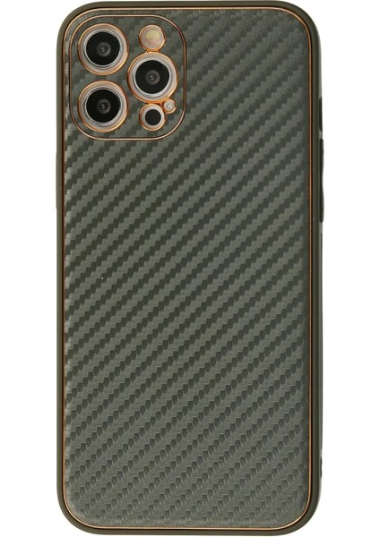 iPhone 12 Pro Kılıf Coco Karbon Silikon - FÜME-(5796) - X879I078-R12879