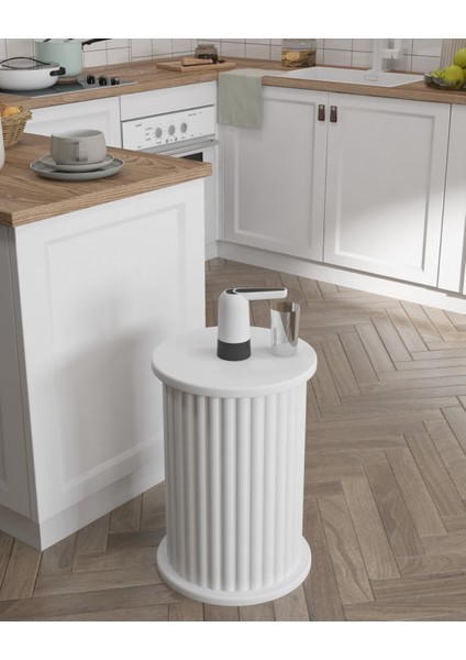 Modena Damacana Kılıfı Beyaz - Dekoratif Lüks Damacana Gizleme Saklama Kılıfı modelleri