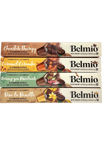 Uyumlu Belmio Karışık Kapsül Kahve 4 Kutu