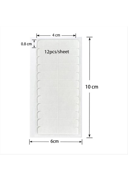 Toupee Için Beyaz Çift Taraflı Saç Bant Saç Bant Dantel Ön Ultra Hold Wig Tutkal Mini Sekmeler Bant (Yurt Dışından)