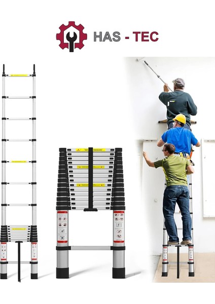 14 Basamaklı Düz Uzayan Teleskopik Merdiven 5 M modelleri
