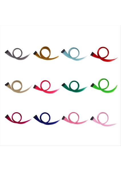 Gökkuşağı Vurgulanmış Solma Renkler Saç Uzatma Saç Tokası Uzun Düz Saç Klip Saç Için Süslenebilir Saç 3 2X55CM (Yurt Dışından) indirimleri