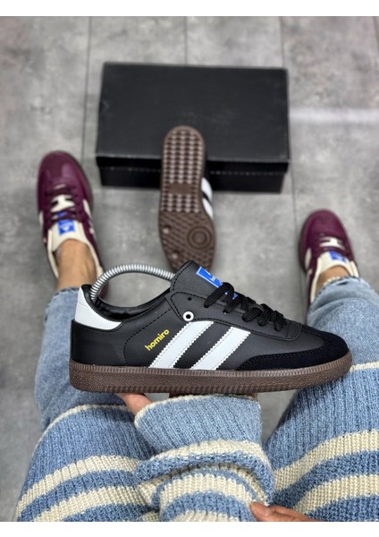 Bağcıklı Unisex Spor Sneaker Ayakkabı-Siyah-Beyaz fiyatları