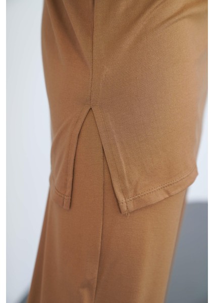 Viskon Tunik ve Pantolon Takım-Tarçın