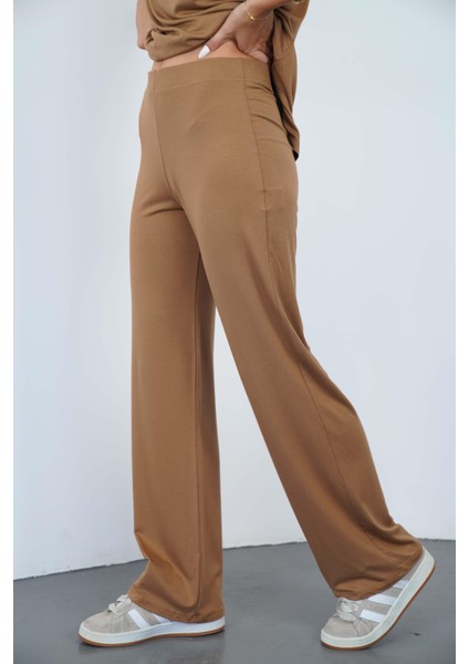 Viskon Tunik ve Pantolon Takım-Tarçın