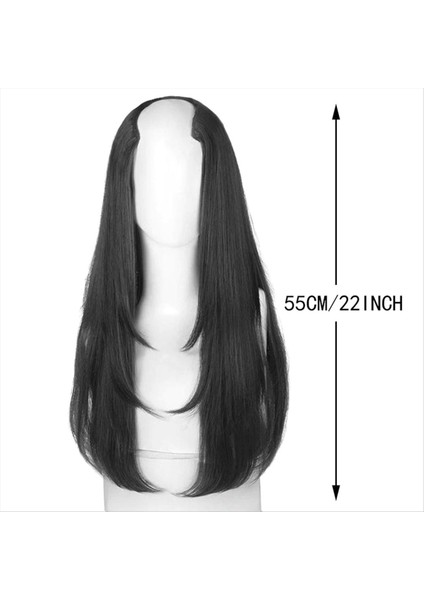 Siyah Sentetik Kadınlar Stil Uzun Saç Ekstra Uzun Saç Sentetik Peruklar Katmanlı Uzantılar Kafa Saçını Artırın (Yurt Dışından) indirimleri