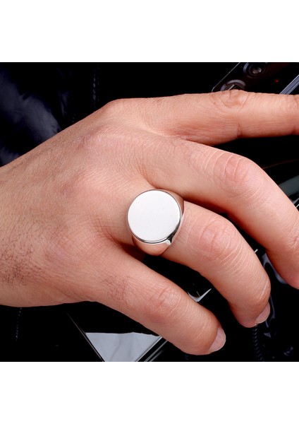 925 Ayar Gümüş Sade Model Erkek Yüzük